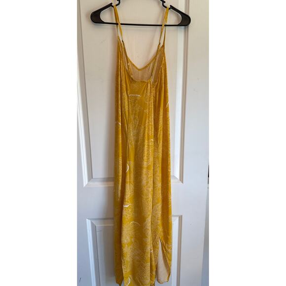 🌼 Gap Yellow Floral Cami Midi Dress – Size Large, Adjustable Straps ✨ - Picture 3 of 6